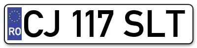 Placuta inmatriculare numar auto  CJ-117-SLT, CJ 117 SLT, CJ117SLT
