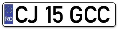 Placuta inmatriculare numar auto  CJ-15-GCC, CJ 15 GCC, CJ15GCC