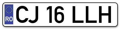 Placuta inmatriculare numar auto  CJ-16-LLH, CJ 16 LLH, CJ16LLH