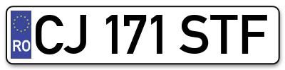 Placuta inmatriculare numar auto  CJ-171-STF, CJ 171 STF, CJ171STF