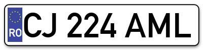 Placuta inmatriculare numar auto  CJ-224-AML, CJ 224 AML, CJ224AML