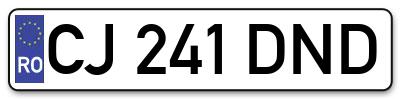 Placuta inmatriculare numar auto  CJ-241-DND, CJ 241 DND, CJ241DND