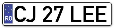 Placuta inmatriculare numar auto  CJ-27-LEE, CJ 27 LEE, CJ27LEE