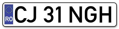 Placuta inmatriculare numar auto  CJ-31-NGH, CJ 31 NGH, CJ31NGH