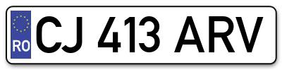 Placuta inmatriculare numar auto  CJ-413-ARV, CJ 413 ARV, CJ413ARV