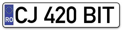 Placuta inmatriculare numar auto  CJ-420-BIT, CJ 420 BIT, CJ420BIT