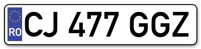 Placuta inmatriculare numar auto  CJ-477-GGZ, CJ 477 GGZ, CJ477GGZ