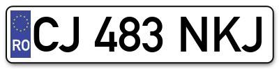 Placuta inmatriculare numar auto  CJ-483-NKJ, CJ 483 NKJ, CJ483NKJ