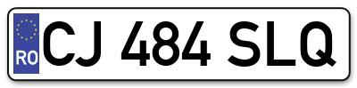 Placuta inmatriculare numar auto  CJ-484-SLQ, CJ 484 SLQ, CJ484SLQ