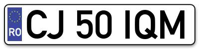 Placuta inmatriculare numar auto  CJ-50-IQM, CJ 50 IQM, CJ50IQM
