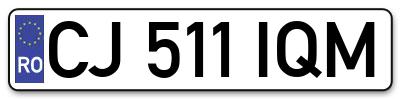 Placuta inmatriculare numar auto  CJ-511-IQM, CJ 511 IQM, CJ511IQM