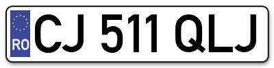 Placuta inmatriculare numar auto  CJ-511-QLJ, CJ 511 QLJ, CJ511QLJ