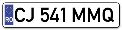 Placuta inmatriculare numar auto  CJ-541-MMQ, CJ 541 MMQ, CJ541MMQ