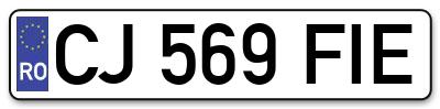 Placuta inmatriculare numar auto  CJ-569-FIE, CJ 569 FIE, CJ569FIE