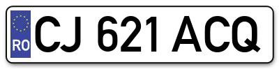 Placuta inmatriculare numar auto  CJ-621-ACQ, CJ 621 ACQ, CJ621ACQ