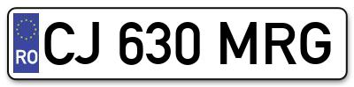 Placuta inmatriculare numar auto  CJ-630-MRG, CJ 630 MRG, CJ630MRG