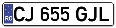 Placuta inmatriculare numar auto  CJ-655-GJL, CJ 655 GJL, CJ655GJL
