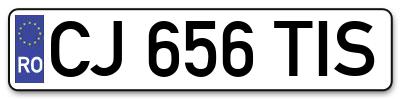 Placuta inmatriculare numar auto  CJ-656-TIS, CJ 656 TIS, CJ656TIS
