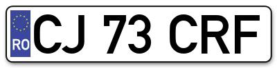 Placuta inmatriculare numar auto  CJ-73-CRF, CJ 73 CRF, CJ73CRF
