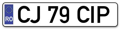 Placuta inmatriculare numar auto  CJ-79-CIP, CJ 79 CIP, CJ79CIP