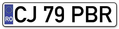Placuta inmatriculare numar auto  CJ-79-PBR, CJ 79 PBR, CJ79PBR