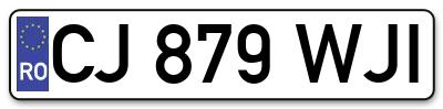 Placuta inmatriculare numar auto  CJ-879-WJI, CJ 879 WJI, CJ879WJI