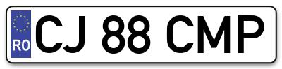 Placuta inmatriculare numar auto  CJ-88-CMP, CJ 88 CMP, CJ88CMP