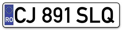 Placuta inmatriculare numar auto  CJ-891-SLQ, CJ 891 SLQ, CJ891SLQ