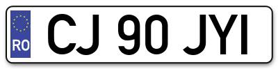 Placuta inmatriculare numar auto  CJ-90-JYI, CJ 90 JYI, CJ90JYI