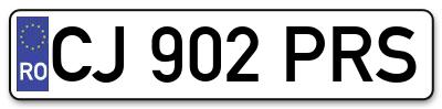Placuta inmatriculare numar auto  CJ-902-PRS, CJ 902 PRS, CJ902PRS