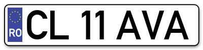 Placuta inmatriculare numar auto  CL-11-AVA, CL 11 AVA, CL11AVA
