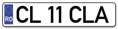 Placuta inmatriculare numar auto  CL-11-CLA, CL 11 CLA, CL11CLA