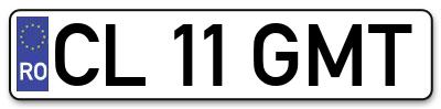 Placuta inmatriculare numar auto  CL-11-GMT, CL 11 GMT, CL11GMT