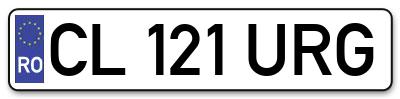 Placuta inmatriculare numar auto  CL-121-URG, CL 121 URG, CL121URG