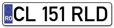 Placuta inmatriculare numar auto  CL-151-RLD, CL 151 RLD, CL151RLD