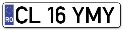 Placuta inmatriculare numar auto  CL-16-YMY, CL 16 YMY, CL16YMY