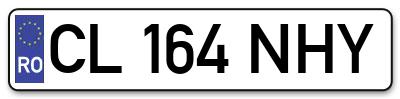 Placuta inmatriculare numar auto  CL-164-NHY, CL 164 NHY, CL164NHY