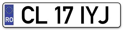 Placuta inmatriculare numar auto  CL-17-IYJ, CL 17 IYJ, CL17IYJ