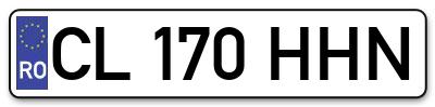 Placuta inmatriculare numar auto  CL-170-HHN, CL 170 HHN, CL170HHN