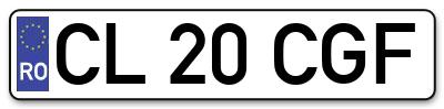 Placuta inmatriculare numar auto  CL-20-CGF, CL 20 CGF, CL20CGF