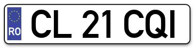 Placuta inmatriculare numar auto  CL-21-CQI, CL 21 CQI, CL21CQI