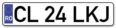 Placuta inmatriculare numar auto  CL-24-LKJ, CL 24 LKJ, CL24LKJ
