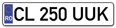 Placuta inmatriculare numar auto  CL-250-UUK, CL 250 UUK, CL250UUK