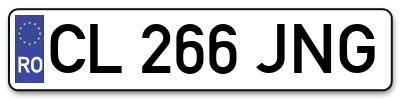 Placuta inmatriculare numar auto  CL-266-JNG, CL 266 JNG, CL266JNG