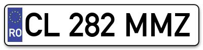 Placuta inmatriculare numar auto  CL-282-MMZ, CL 282 MMZ, CL282MMZ