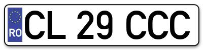 Placuta inmatriculare numar auto  CL-29-CCC, CL 29 CCC, CL29CCC