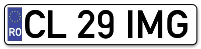 Placuta inmatriculare numar auto  CL-29-IMG, CL 29 IMG, CL29IMG