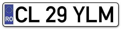 Placuta inmatriculare numar auto  CL-29-YLM, CL 29 YLM, CL29YLM