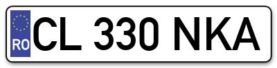 Placuta inmatriculare numar auto  CL-330-NKA, CL 330 NKA, CL330NKA