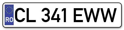 Placuta inmatriculare numar auto  CL-341-EWW, CL 341 EWW, CL341EWW